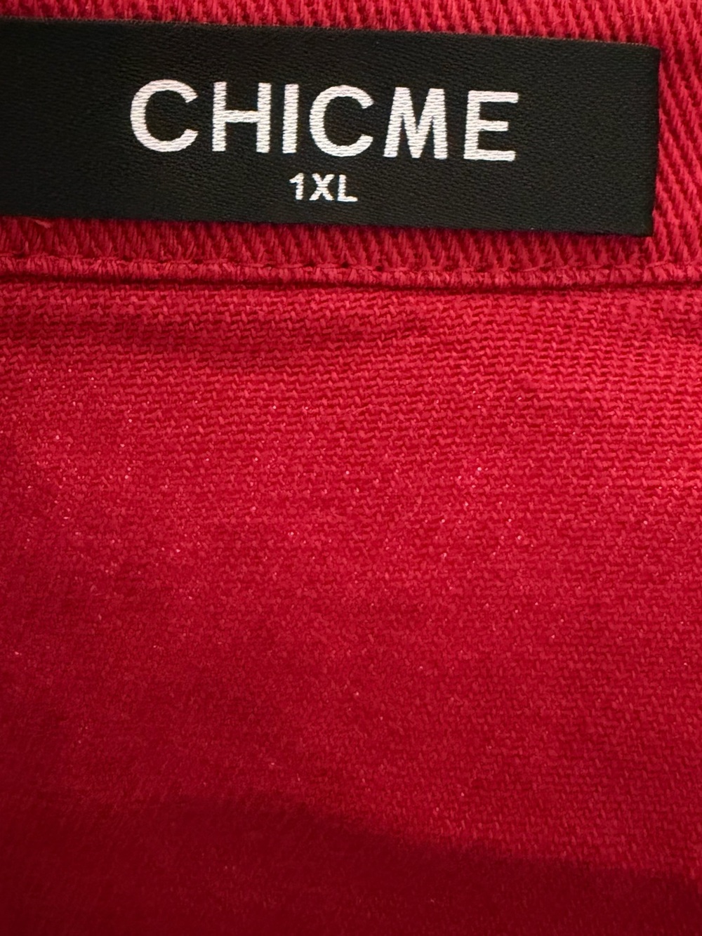 CHICME Red Sequin Sleeve Button Front Shacket Top 1XL - Picture 6 of 13